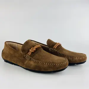 2021 New Collection Wholesale moccasin men's casual men suede leather slippers custom comfortable shoes