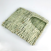 Lapin cochons d'Inde grande herbe lapin maison pliable tissé jouer lit caché tapis de foin jouet à mâcher pour lapin gerbilles Hamster