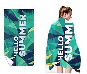 Serviettes de plage imprimées de haute qualité à séchage rapide pour l'été, personnalisées avec logo imprimé - Product Image 1