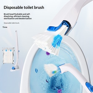 Ensemble de <span class=keywords><strong>Brosse</strong></span> de Toilette à Long Manche Jetable Non-tissé Biodégradable <span class=keywords><strong>Brosse</strong></span> de Nettoyage de Salle de Bain Vente en Gros d'Usine - Product Image 3