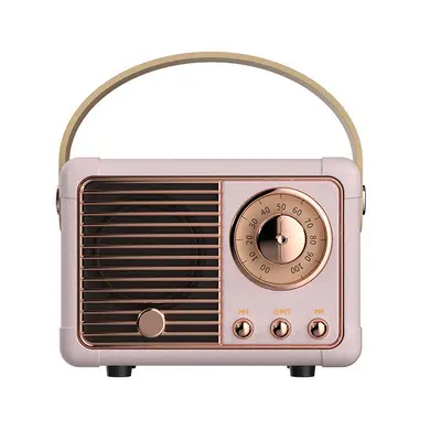 hot Mini Retro Fashion Speaker TF Card FM Radio Portable Rechargeable Wireless Loud Bluetooth Speaker for Home Outdoor