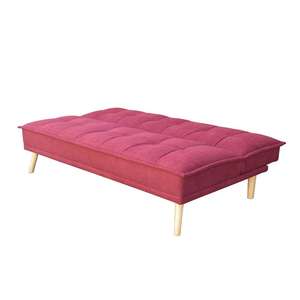 Gỗ sồi chân 3 chỗ ngồi có thể gập lại Sofa giường phong cách Nhật Bản sofa vải cama - Product Image 5