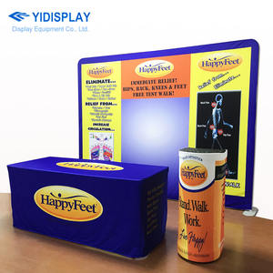 YIDISPLAY <span class=keywords><strong>ซี</strong></span>รีส์ Wave โครงอะลูมิเนียมผ้าตึงแบบกำหนดเอง พิมพ์ลายด้วยเทคนิค Dye Sublimation สำหรับงานแสดงสินค้าและโฆษณา - Product Image 4