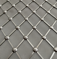 Grille décorative de radiateur en fil d'acier inoxydable à motif diamant de qualité supérieure, insert de ventilation orné, portes d'armoires de luxe