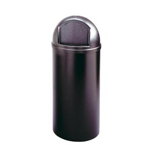 Cestino per Rifiuti Marshal 57 L Nero con Coperchio a Ribalta per Uso Interno ed Esterno - Product Image 1