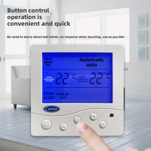 Пластиковый ЖК-термостат, регулятор температуры для центрального кондиционирования воздуха, квадратная панель для торговых центров, школ, больниц, китайский - Product Image 4