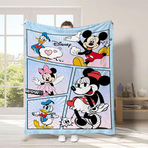 Mantas de Anime con Diseño de Ratones, Lindas y Populares, de Felpa y Franela, para Sofá, Siesta, Niños y Bebés - Product Image 1