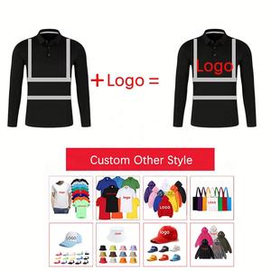 Polos de manga larga reflectantes personalizados, camiseta de secado rápido, ropa de trabajo de construcción de seguridad para correr de noche - Product Image 3