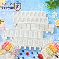 Moule à glace en silicone Tangba à 8 cavités, qualité alimentaire, pour la fabrication de glaces maison, moules à bâtonnets de glace DIY, silicone durable