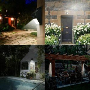 TOACH 20 LED lampes solaires extérieur étanche alimenté par le mouvement activé capteur lumière applique murale