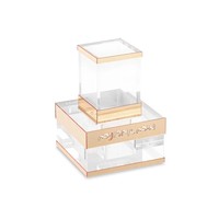 Ensemble Lucite Mayim Achronim - Cadeau Judaica - Personnalisé - Judaica en acrylique - Cadeau juif pour Shabbat, Rosh Hashanah, Sukkot - Décoration de table de luxe