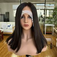 Perruques en cheveux humains juifs Alibaba en gros, 100 % cheveux vierges bruts, prêtes à être expédiées, super double drawn, haute densité