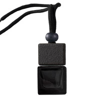 Diffuseur de parfum pour voiture suspendu en verre givré carré vide de 8 ml, flacon de parfum Air Matt