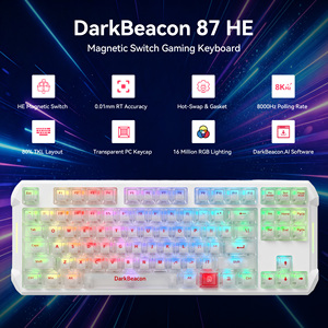 คีย์บอร์ดเกมมิ่ง Flux87 สีขาว แบบกลไก AI Smart Software 8K Polling Hall Effect พร้อม Gasket แบบ TKL 87 ปุ่ม ปรับแต่งได้ <span class=keywords><strong>RGB</strong></span> Magnetic Switch - Product Image 2