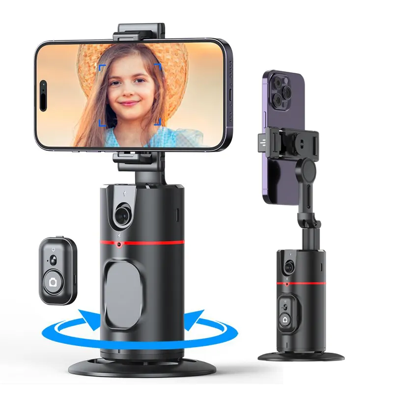 360 Rotation Sefie Stick Gimbal Camera Mount Smart Shooting Phone Holder Auto Face Tracking Tripod for Live Vlog Tiktok