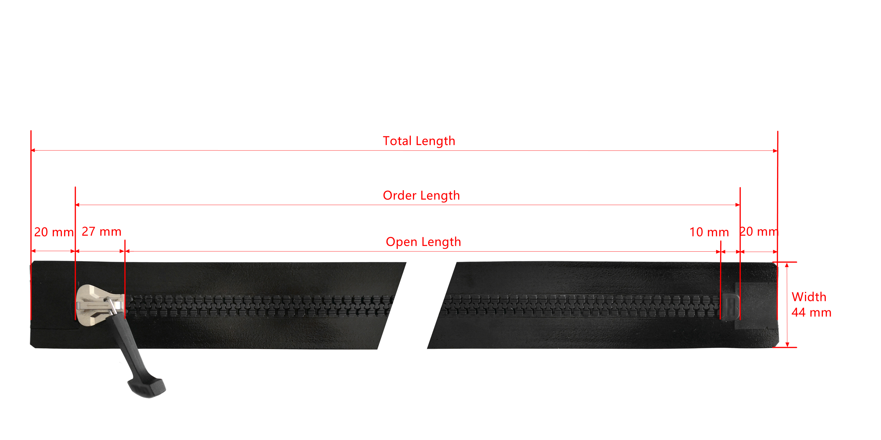 Airtight Slider Zipper, TPU Weldable Isolation For Diving Suit, TPU Coated Tape, Resin Teeth, Metal Slider.