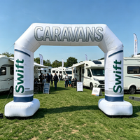 Arche gonflable LED personnalisée, portail d'entrée lumineux, arche publicitaire avec souffleur pour événements sportifs en plein air, salons professionnels