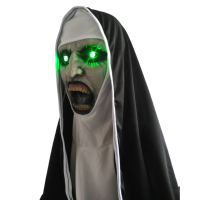 Masque en latex de religieuse effrayante d'horreur personnalisé pour Halloween 2024