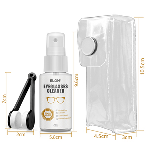 Anti Fog 20ml occhiali da sole Kit di pulizia per occhiali Spray liquido per la cura delle lenti Kit con cacciavite e panno e pennello per gli occhi in PVC Bag - Product Image 6