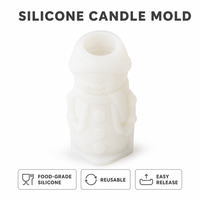 Moule à bougie en silicone écologique pour Noël, qualité alimentaire, réutilisable, forme bonhomme de neige, renne, cloche, pour la fabrication de bougies DIY, décoration de la maison pour les fêtes