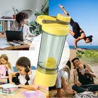 Logo personnalisé Sans BPA En Plastique Sports Gym Fitness Boissons Étanche Protéines Mélangeurs Shaker Bouteille D'eau Shakers Gobelets