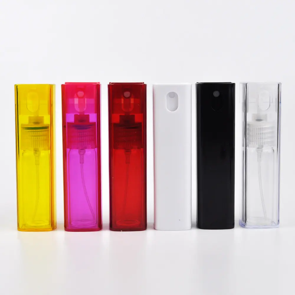 Refillable 10Ml 20Ml 25Ml 45Ml Square Tube Glass Liner Pocket Size Travel Perfume Bottle Atomizer Portable Perfume Spray Bottle