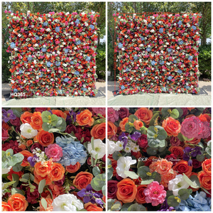 Supports Size Customization Backdrop Roll up Artificial Panel <b>Flower</b> <b>Wall</b> for Wedding Stage <b>Decoration</b> - Product Image 3