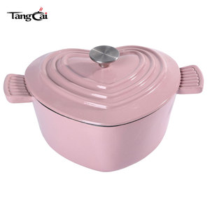 Cacerola Tradicional de Hierro Fundido Esmaltado, Tipo <span class=keywords><strong>Cocotte</strong></span>, 2QT, Apta para Hornear Pan, Compatible con Inducción - Product Image 1