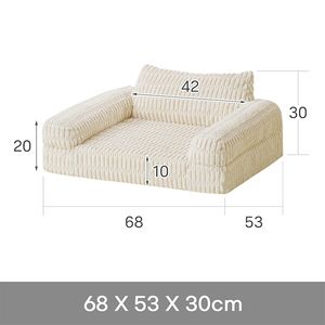 Cama ortopédica moderna de diseño para mascotas con espuma viscoelástica, tamaño gigante, cómodo reposacabezas, cubierta cambiable a prueba de masticación para invierno - Product Image 3