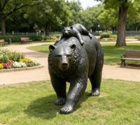 Figurine d'ours en résine personnalisable - Décoration de fond de safari pour intérieur, mariage, fête, photographie - Peinte à la main, couleur personnalisée, grande taille