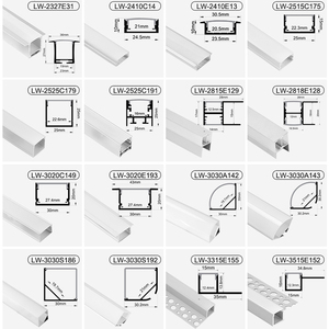 Profil en alliage d'aluminium LED de haute qualité avec surface anodisée, couvercle en PC <span class=keywords><strong>blanc</strong></span>, canal d'éclairage encastré - EU en stock - Product Image 6