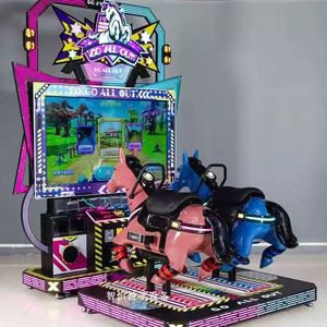 Modèle de course de chevaux double, machine de course colorée, machine de jeu dynamique pour salle d'attractions, ensembles de machines d'équitation - Product Image 3