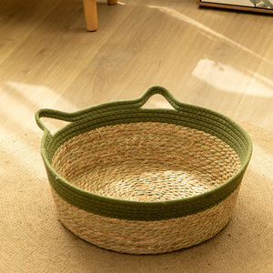 Katzen-Nest aus Weide, Ganzjahres-Nestmatte, Integriertes Kratzbrett und Haustierbett, Katzenzubehör - Product Image 5