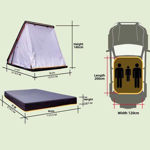 Fábrica OEM de Vietnam: Tienda de campaña Oxford de techo rígido para 4x4 todoterreno, tipo de refuerzo recto, impermeable para cuatro estaciones, para viajes familiares, con logo personalizado. - Product Image 2