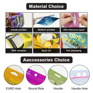 Emballage alimentaire refermable imprimé numériquement, sachet debout, emballage personnalisé en aluminium pour thé aux <span class=keywords><strong>fleurs</strong></span>, sac en plastique - Product Image 5