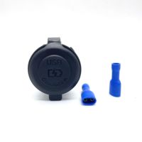 Adaptateur chargeur USB pour voiture 12V 24V, double port de sortie, 2,4A chacun, lumière LED blanche, prise de charge rapide pour bateau, marine