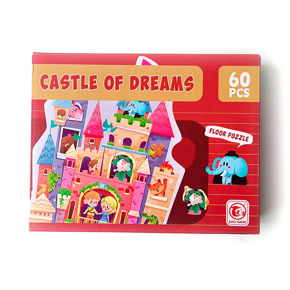 Castle and dream Six in one big jigsaw pendidikan dini Pencerahan laut hewan mainan kognitif pembelajaran anak-anak tema mainan