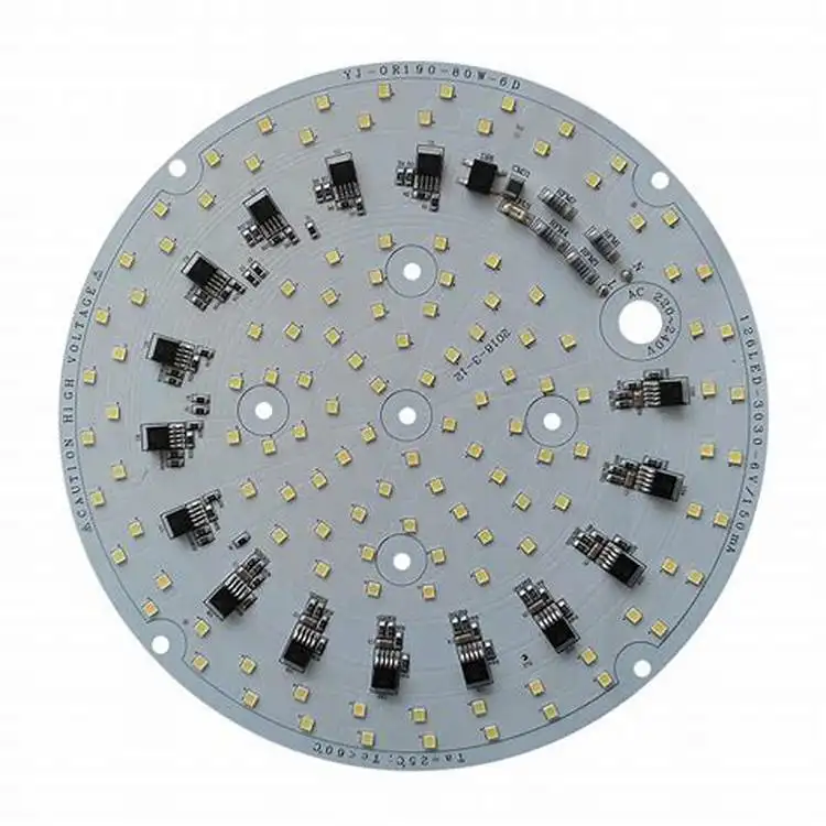94V0 Round LED Aluminum PCB Board OEM Circuit Board Assembly Manufacturer