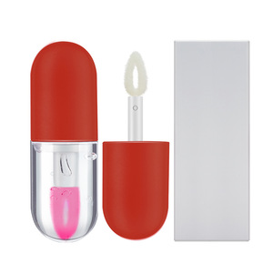 <b>Mini</b> Pill Capsule <b>Lip</b> <b>Gloss</b> 5ml Glossy Plump Colorless Pearlescent Shimmer <b>Lip</b> Oil For Daily Use - Product Image 5
