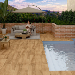 Maple Beige 8x48 Inch Matte Wood Look Porcelain Plank Tiles Contemporary Interior Flooring Ceramics - Product Image 2