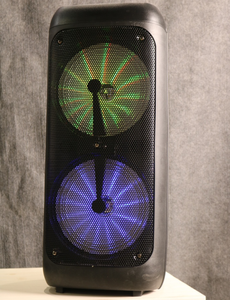 Hot Sản phẩm bán chạy 8*2 karaoke Xe đẩy Loa ánh sáng đầy màu sắc có thể sạc lại Loa Alexa <span class=keywords><strong>Echo</strong></span> Dot Loa di động - Product Image 3