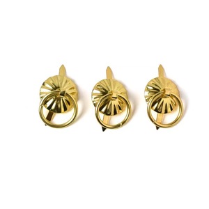 Hongyuan Metal Sunflower Handle <b>Light</b> Gold Round <b>Pull</b> Ring For Boxes Durable Spring 2023 - Product Image 1