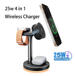 แท่นชาร์จแบบ3-in-1 Qi2.2ที่ชาร์จไร้สายแม่เหล็ก25W แท่นชาร์จแบบเร็วสำหรับ <span class=keywords><strong>iPhone</strong></span> 17/16/15/14/<span class=keywords><strong>13</strong></span> - Product Image 1