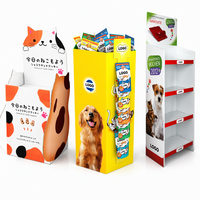 Support d'affichage en carton ondulé écologique, étagère en papier recyclable pour friandises pour chats et chiens, magasin d'animaux