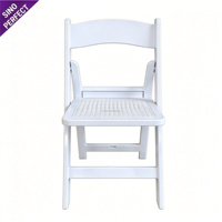 Chaise pliante en résine plastique OEM, dossier plat simple, pour événements extérieurs, mariages, banquets, fêtes, conférences