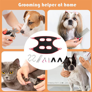 Pet Grooming Hammock With Nail Trimmer Comb And Straps For Dog Cat Care - Product Image 3