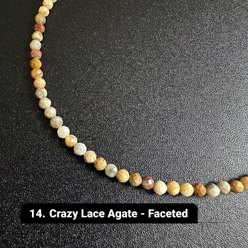 14. Pazzo agata di pizzo-sfaccettato