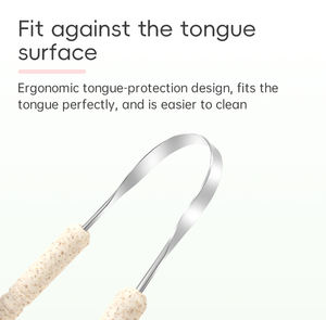Nettoyant pour langue écologique avec manche <span class=keywords><strong>en</strong></span> <span class=keywords><strong>paille</strong></span> de blé Grattoir biodégradable durable <span class=keywords><strong>en</strong></span> forme de U pour les soins bucco-dentaires - Product Image 5