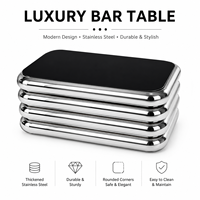 Table de bar portable pliante avec éclairage LED, comptoir de bar pliable pour cocktails, mobilier commercial pour fêtes et boîtes de nuit