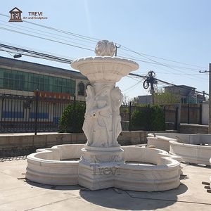 Estatua de mármol desnuda para mujer, fuente de agua con estatua romana para jardín al aire libre - Product Image 6